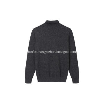 Men's Knitted Basic Roll Turtleneck Pullover